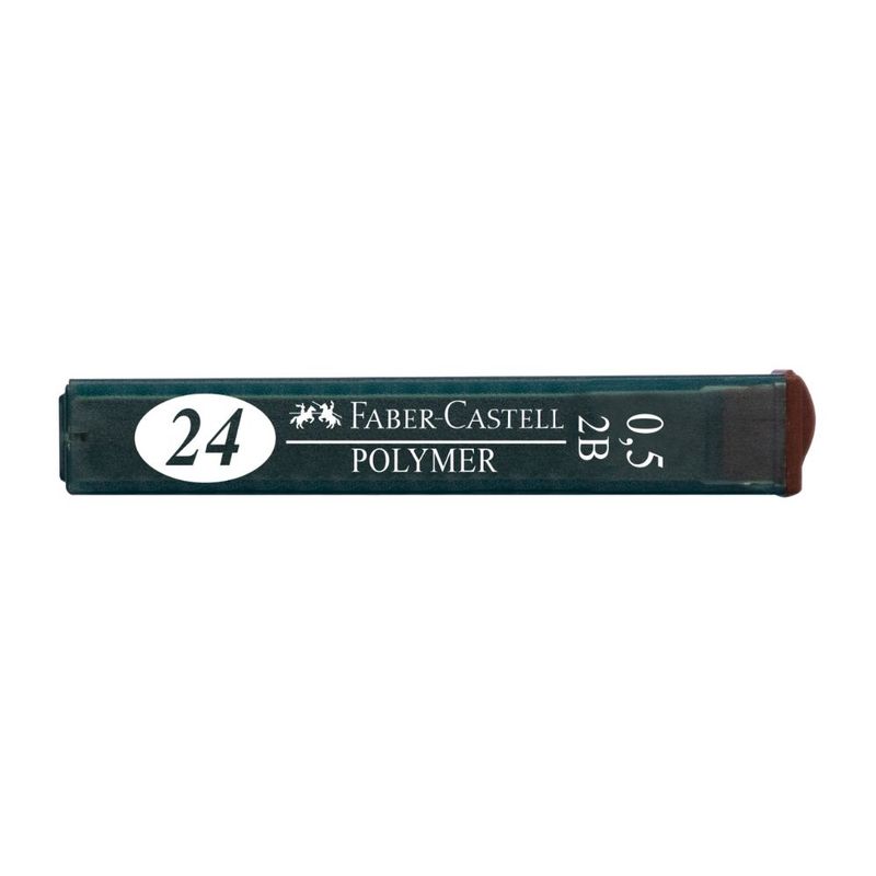 FABER-CASTELL - Minas de Grafito Polymer Faber-Castell 0.5mm 2B x24