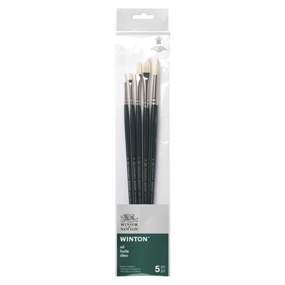 WINSOR AND NEWTON - Set 5 Pinceles Cotman Winsor & Newton Mango Largo V1