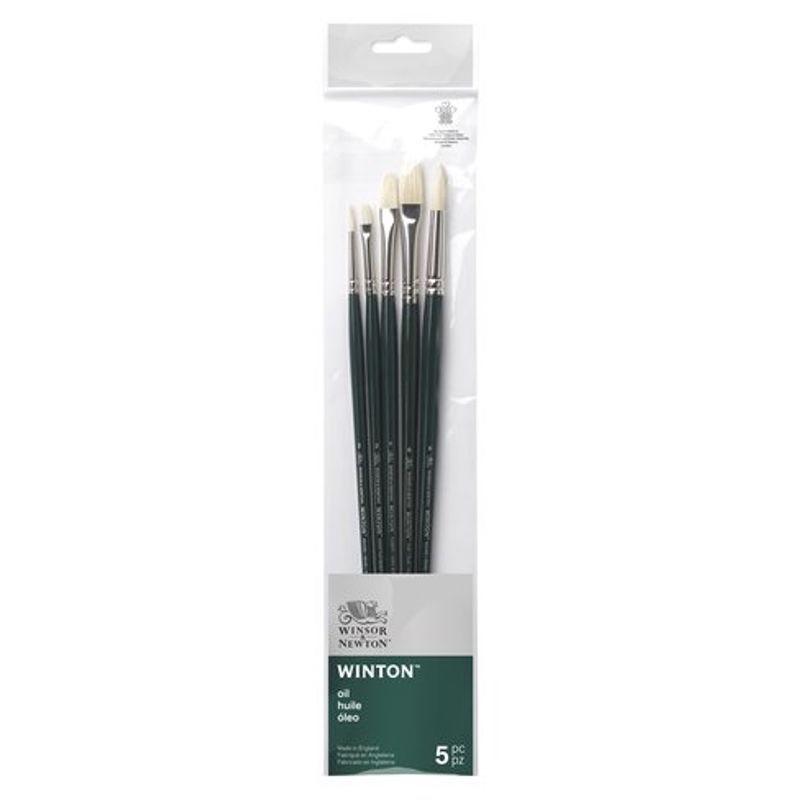 WINSOR AND NEWTON - Set 5 Pinceles Cotman Winsor & Newton Mango Largo V1