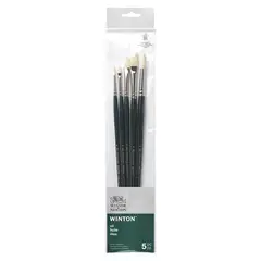WINSOR AND NEWTON - Set 5 Pinceles Cotman Winsor & Newton Mango Largo V1