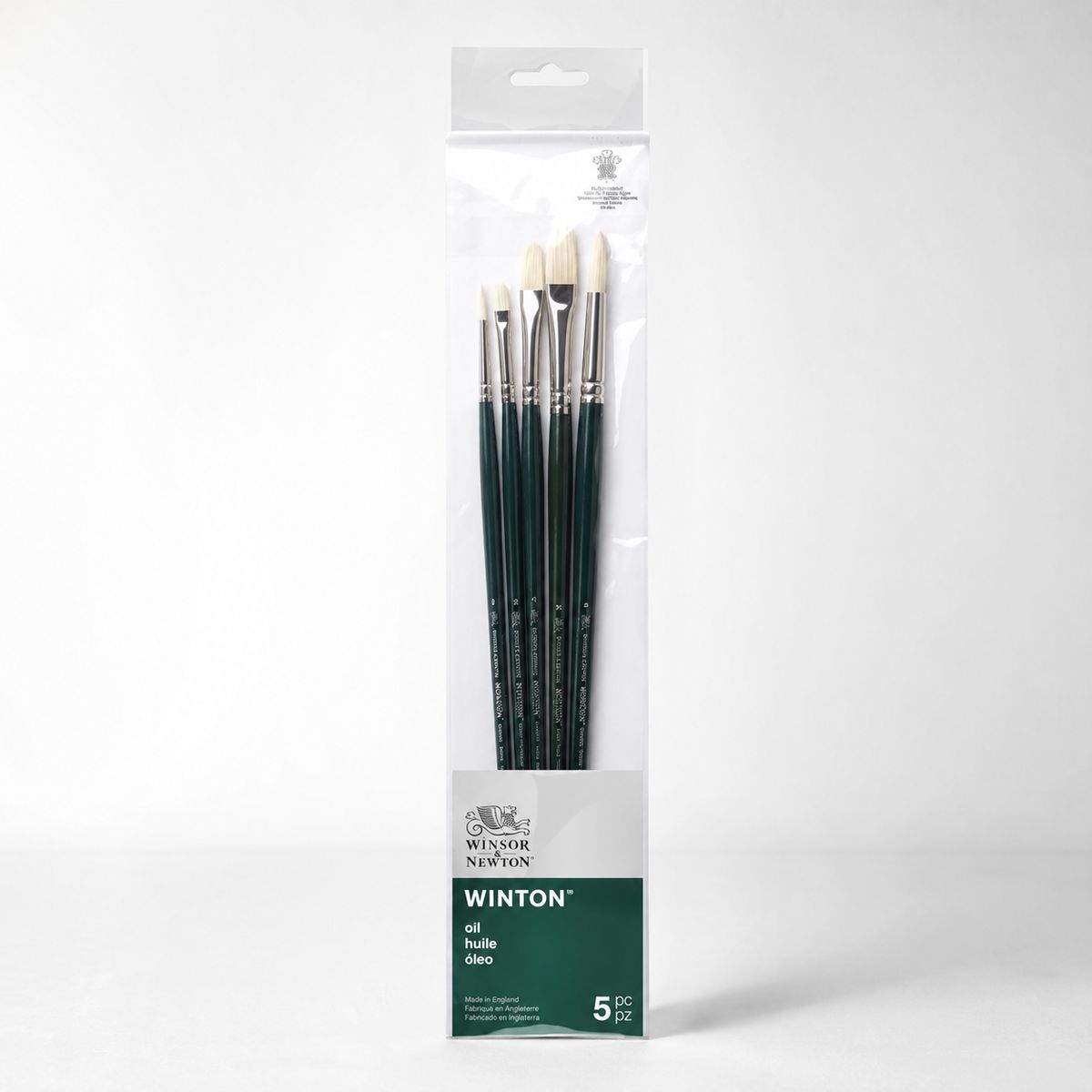 WINSOR AND NEWTON - Set 5 Pinceles Cotman Winsor & Newton Mango Largo V1