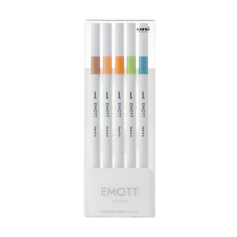 UNI BALL - Set Tiralíneas Uniball Emott PEM-SY N°6 x5 Colores