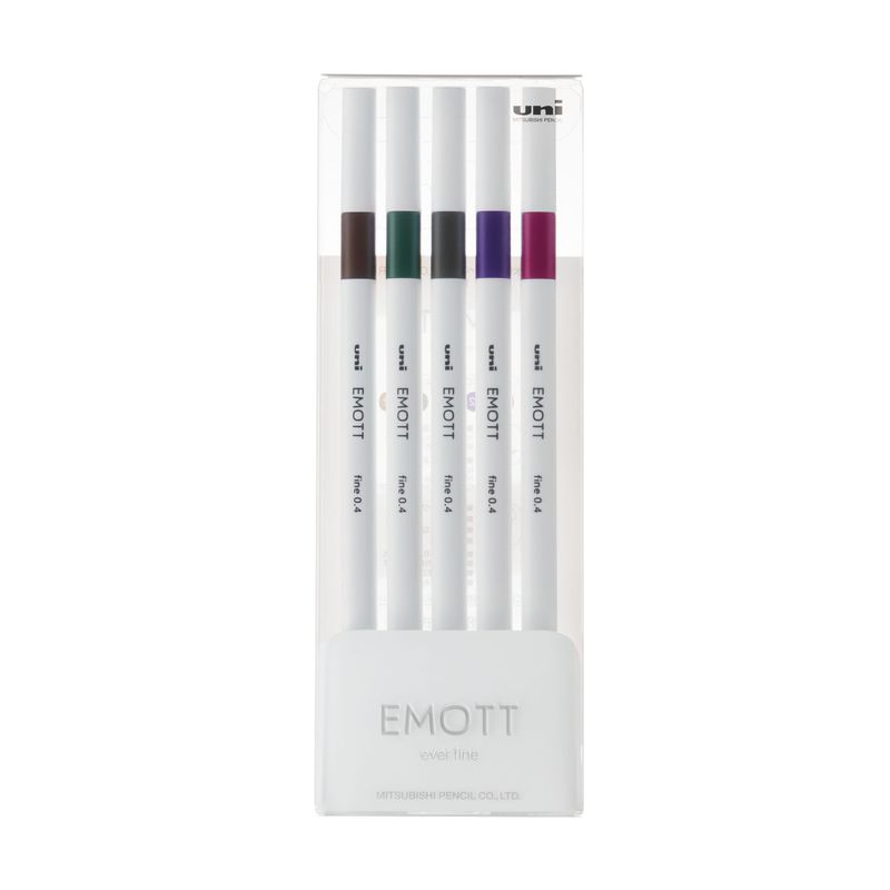 UNI BALL - Set Tiralíneas Uniball Emott PEM-SY N°3 x5 Colores