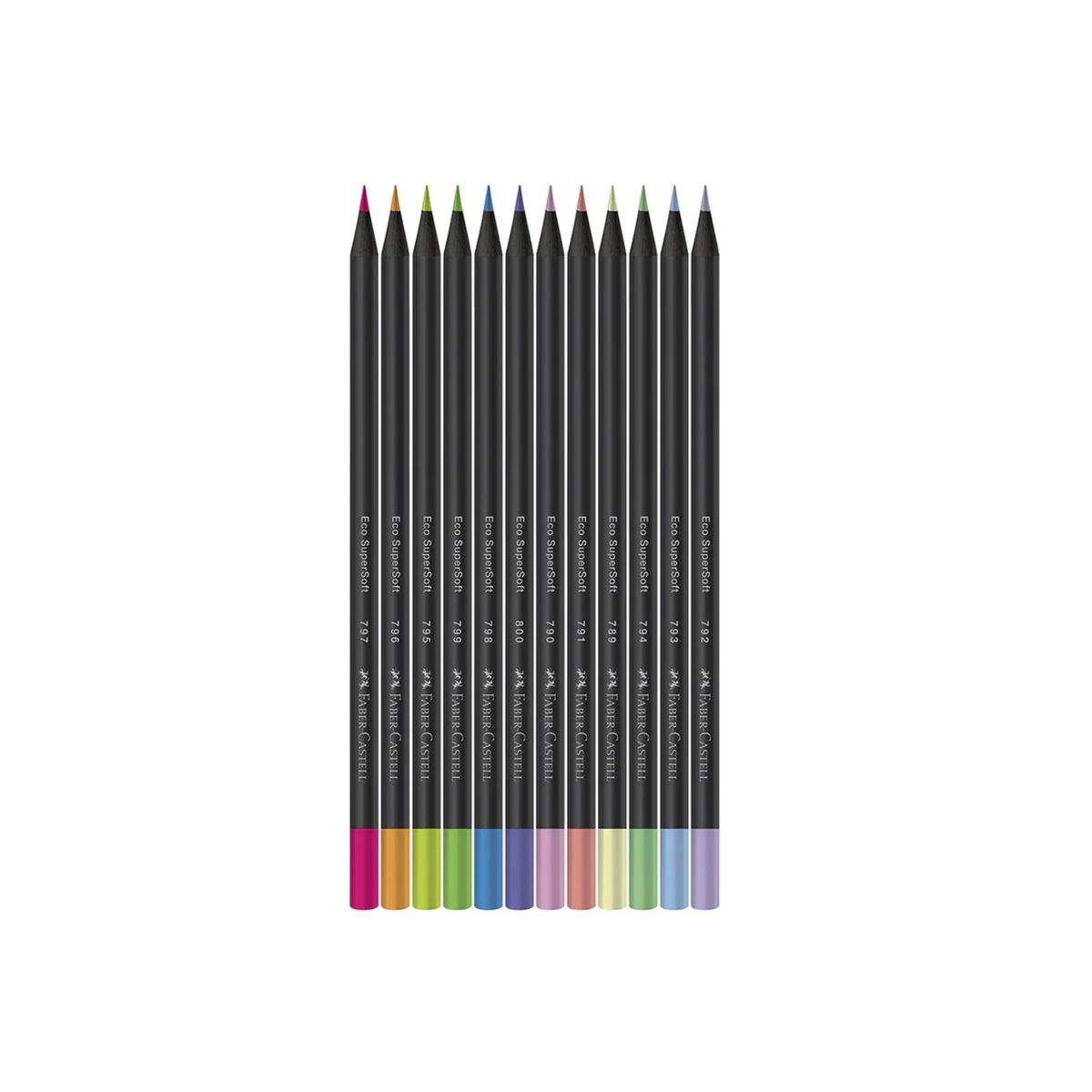 FABER-CASTELL - Lápices de Color Supersoft Faber-Castell x12 NeónPastel