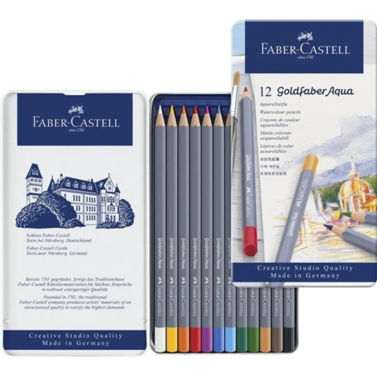FABER-CASTELL - Lápiz Acuarelable Goldfaber Faber-Castell x12 Colores