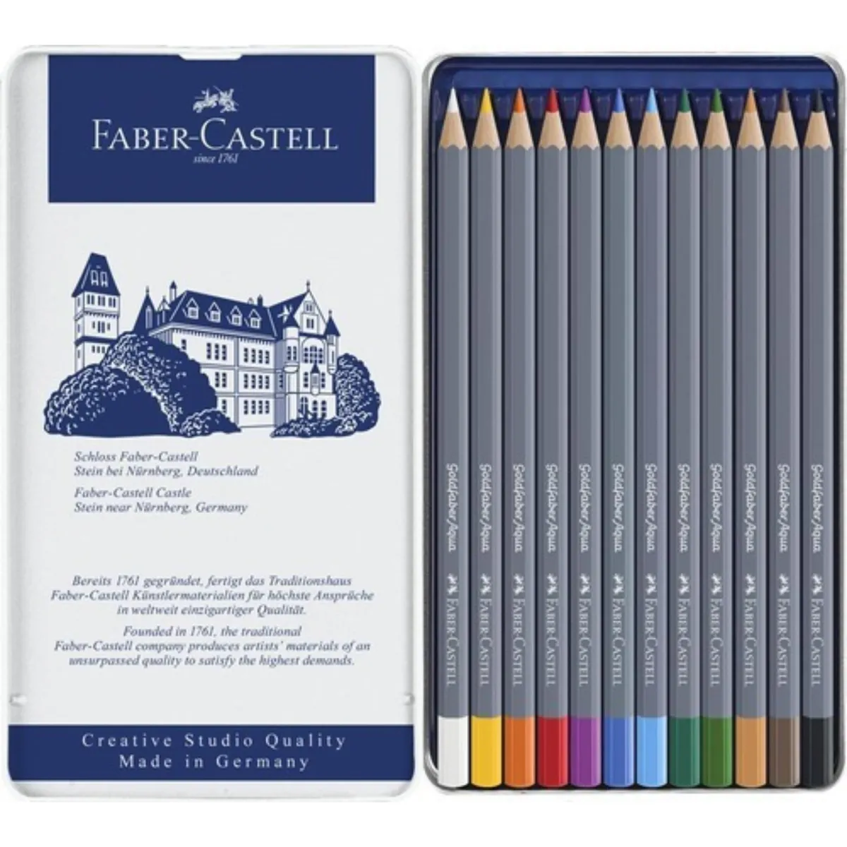 FABER-CASTELL - Lápiz Acuarelable Goldfaber Faber-Castell x12 Colores