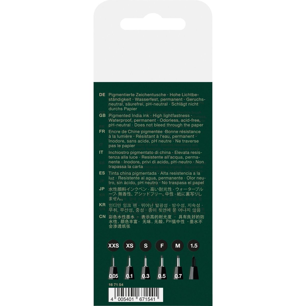 FABER-CASTELL - Rotuladores Pitt Artist Faber-Castell x6 uds. Negro