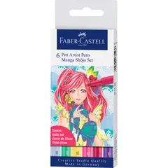 FABER-CASTELL - Marcador Pitt ArtistPen Manga Shojo x6 Colores