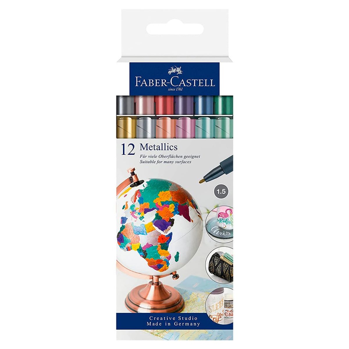 Marcadores Metalicos Faber-Castell x12 Colores, marca FABER-CASTELL - Foto Principal
