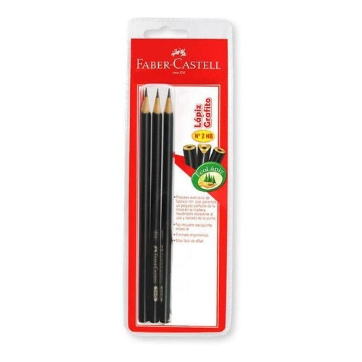 FABER-CASTELL - Lápices Grafito Faber-Castell x3 uds. Azul