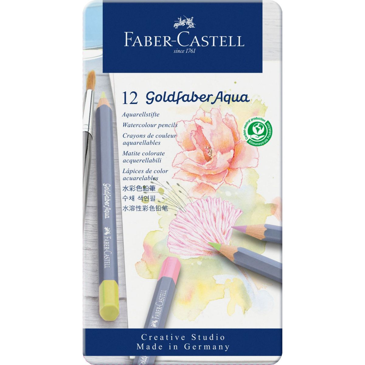 FABER-CASTELL - Lápices de Color Faber-Castell Goldfaber Aqua x12 Pastel
