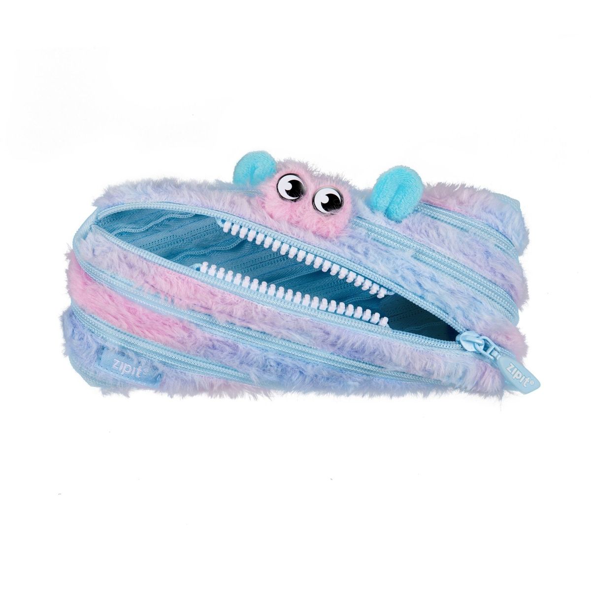 FABER-CASTELL - Estuche  Furry Monster Azul & Rosado