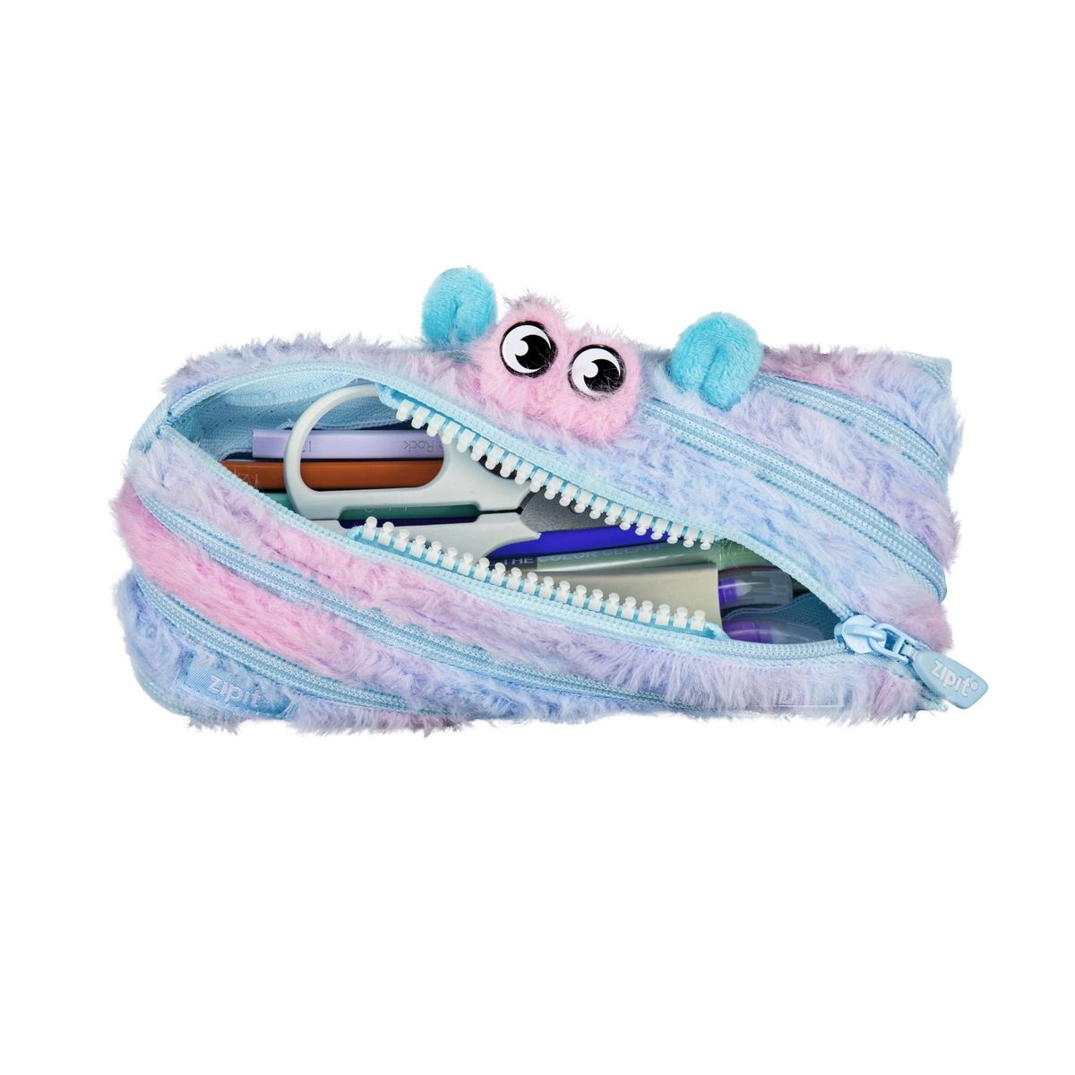 FABER-CASTELL - Estuche  Furry Monster Azul & Rosado