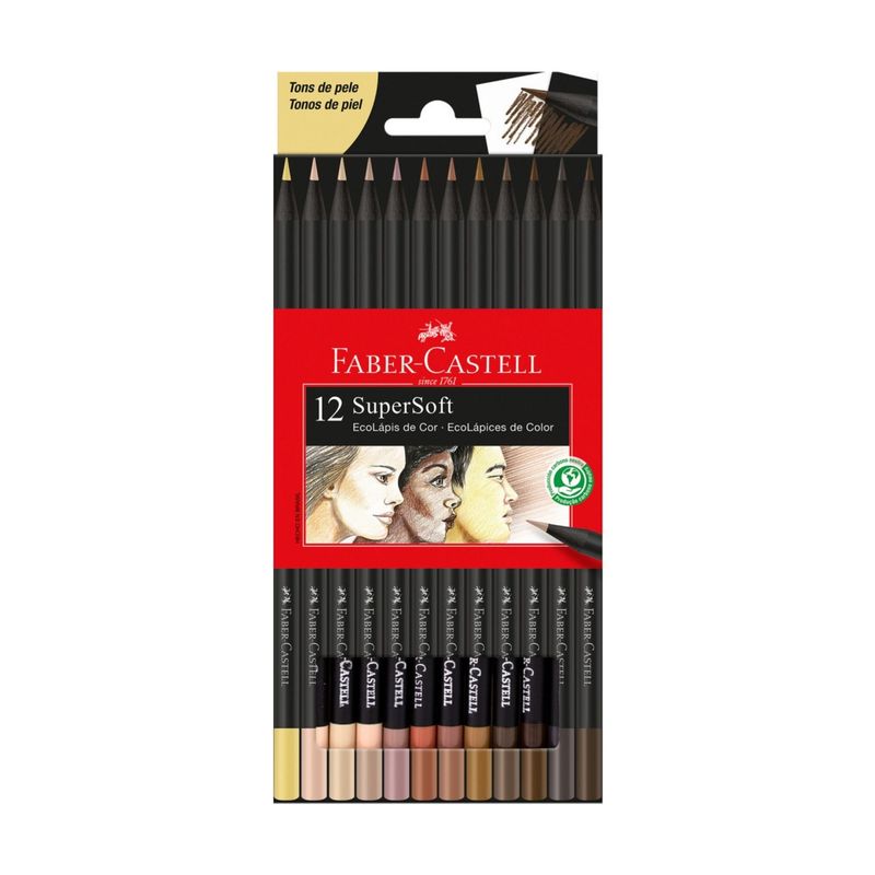 FABER-CASTELL - Ecolápices Supersoft x 12 Colores Piel