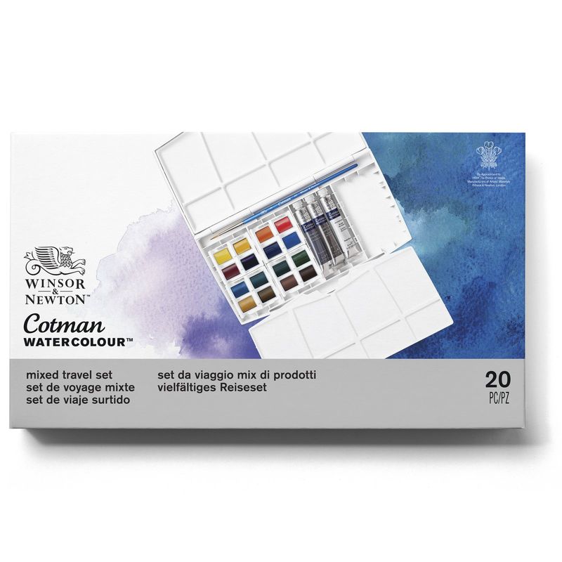 WINSOR AND NEWTON - Acuarela Cotman winsor & Newton 16 Medio Godet + Tubos