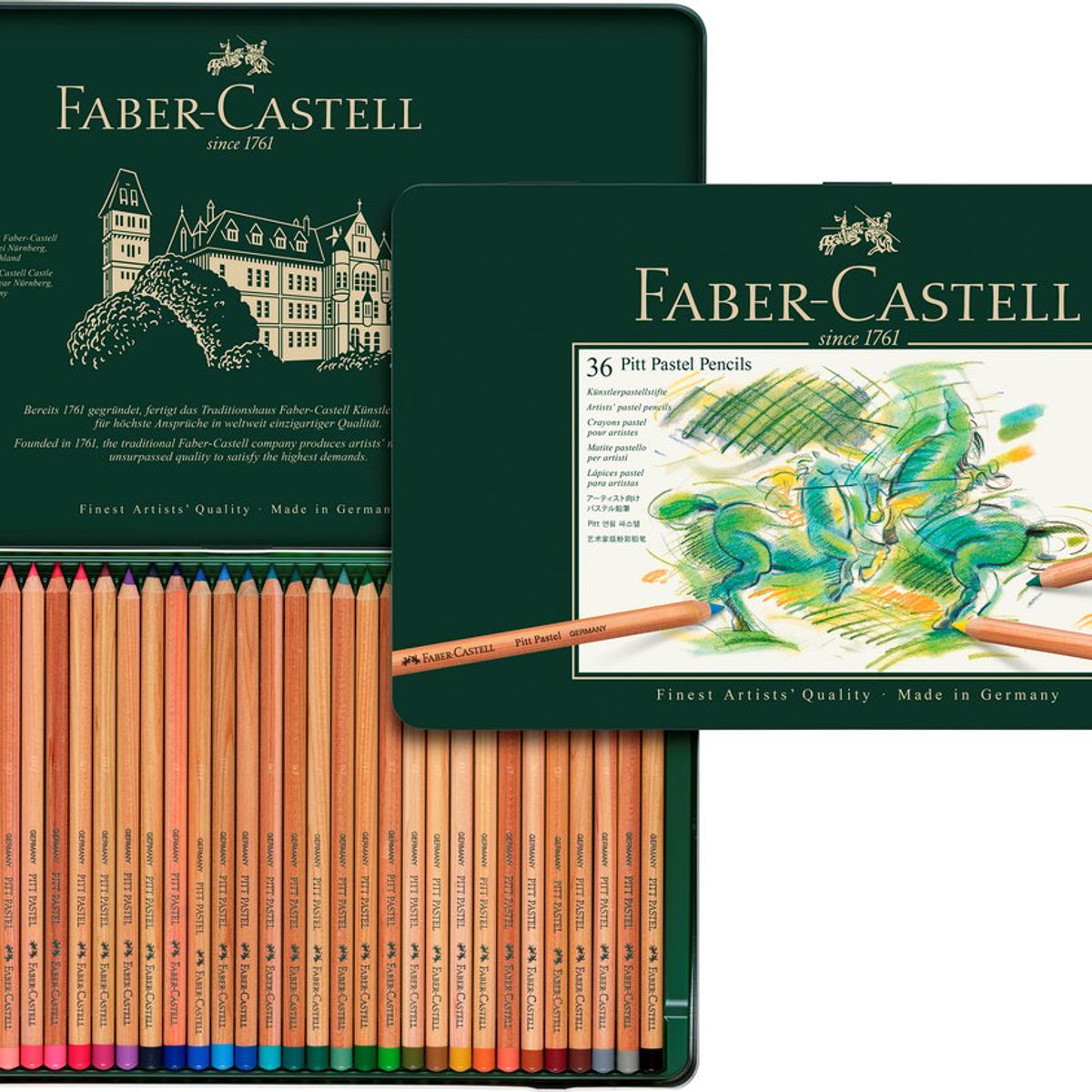 FABER-CASTELL - Lápiz Pitt Pastel Estuche Faber-Castell x36 Colores