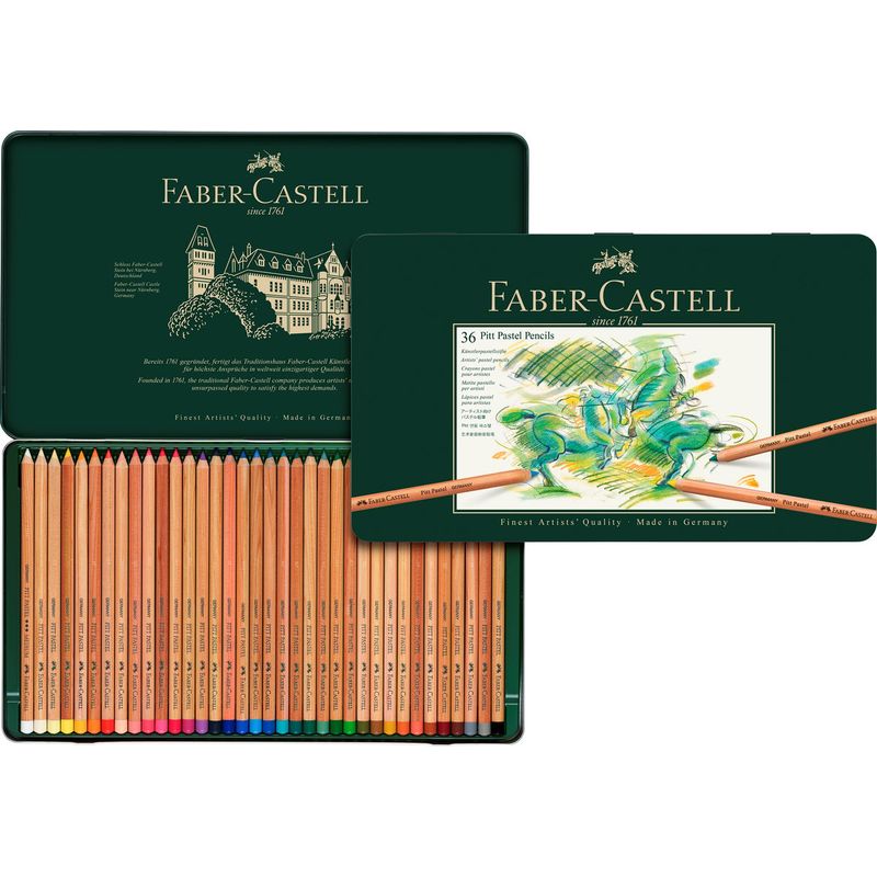 FABER-CASTELL - Lápiz Pitt Pastel Estuche Faber-Castell x36 Colores
