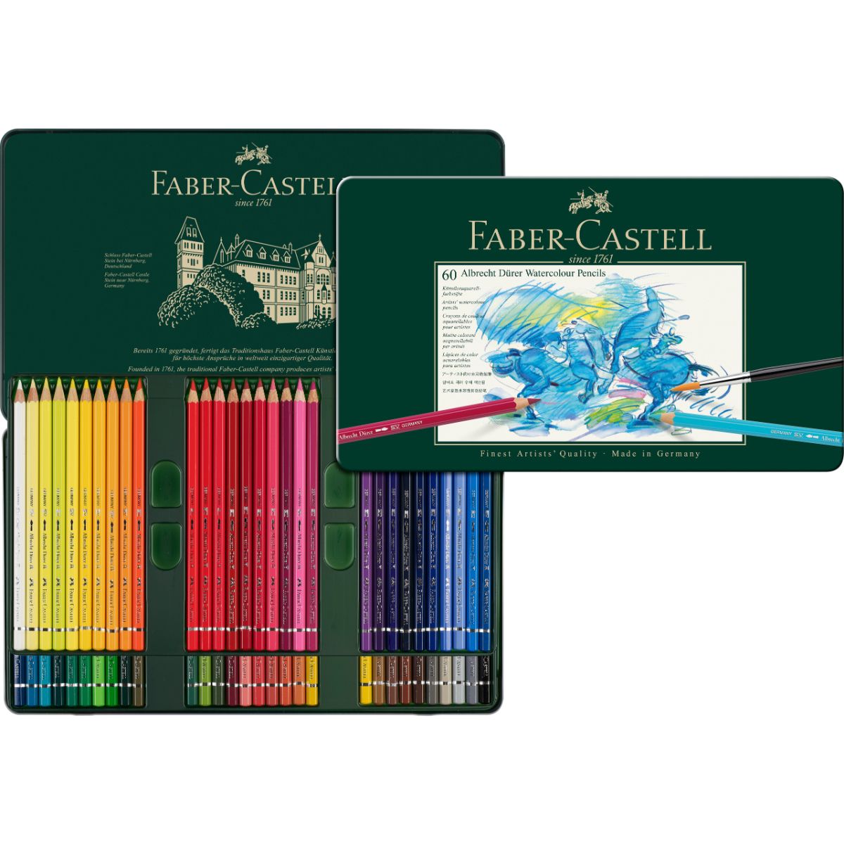 FABER-CASTELL - Lápices de 60 Colores Acuarelables A.Dürer Faber-Castell