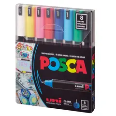 UNI POSCA - Set Marcadores POSCA 1MR 8 Colores