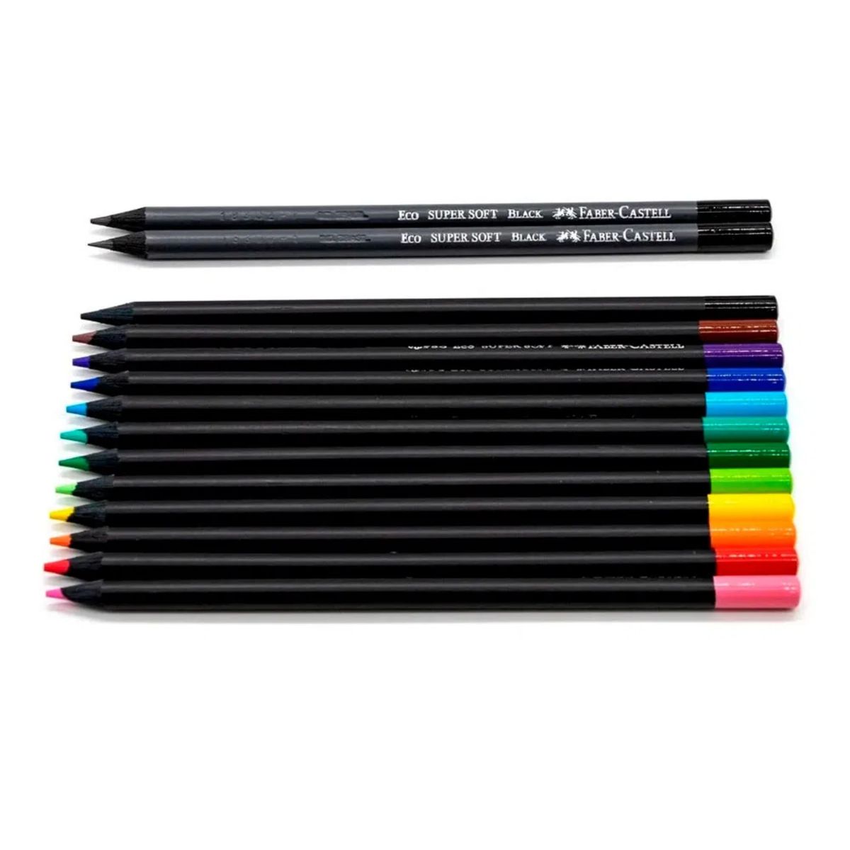 FABER-CASTELL - 12 Ecolápices Color Supersoft + 2 Grafito Faber-Castell