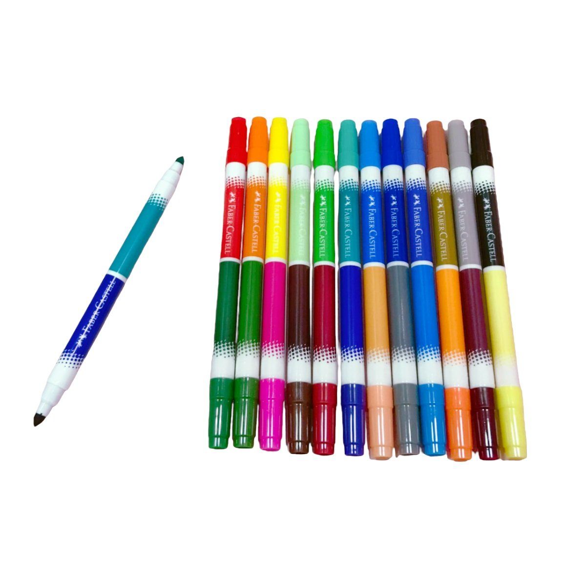 FABER-CASTELL - Estuche Wallet Bicolor Faber-Castell x24 Colores