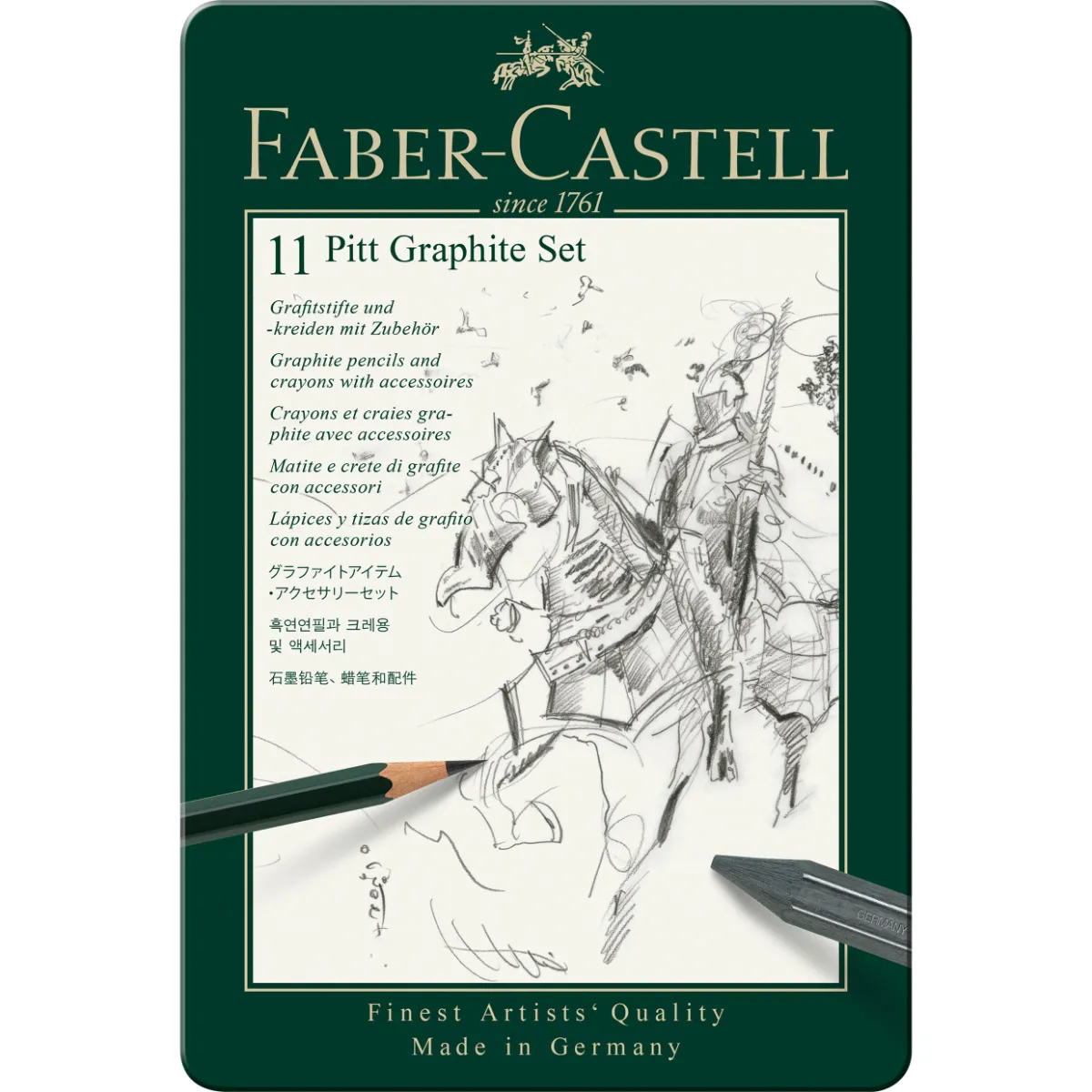 FABER-CASTELL - Lápiz Grafito Pitt Monochrome Faber-Castell 11 uds.