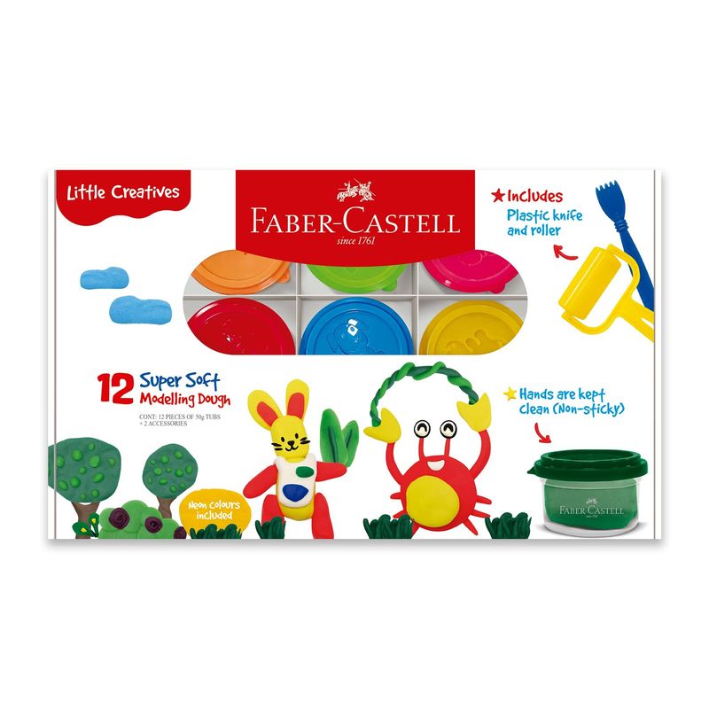 FABER-CASTELL - Plastilina Suave Faber-Castell Little Creatives x12 Colores
