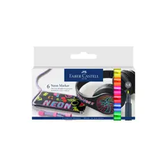 FABER-CASTELL - Marcadores Neon x6 Colores
