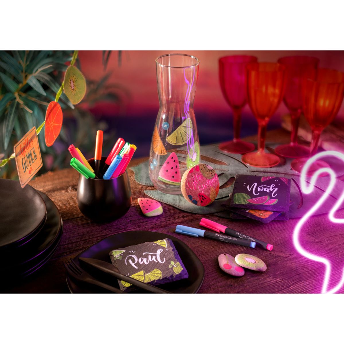 FABER-CASTELL - Marcadores Neon Faber-Castell x6 Colores