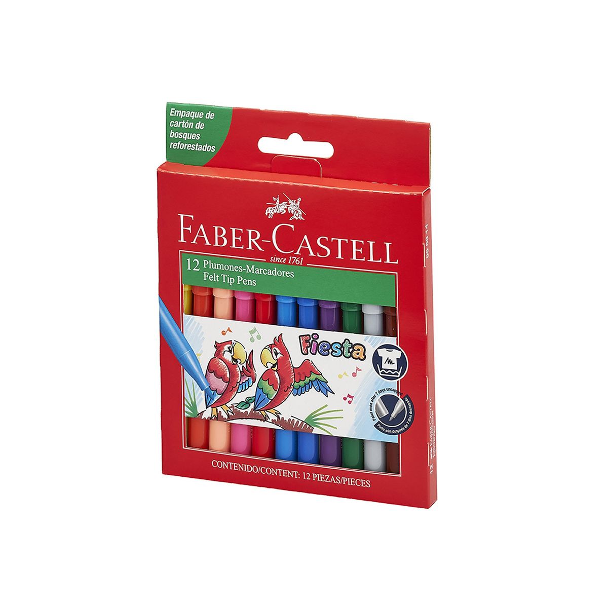 FABER-CASTELL - Marcadores Fiesta Faber-Castell x12 Colores