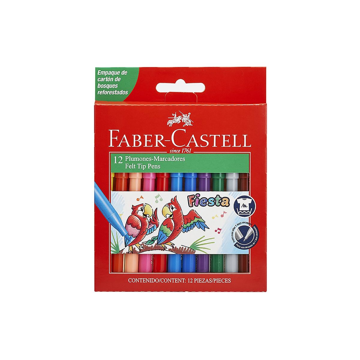FABER-CASTELL - Marcadores Fiesta Faber-Castell x12 Colores