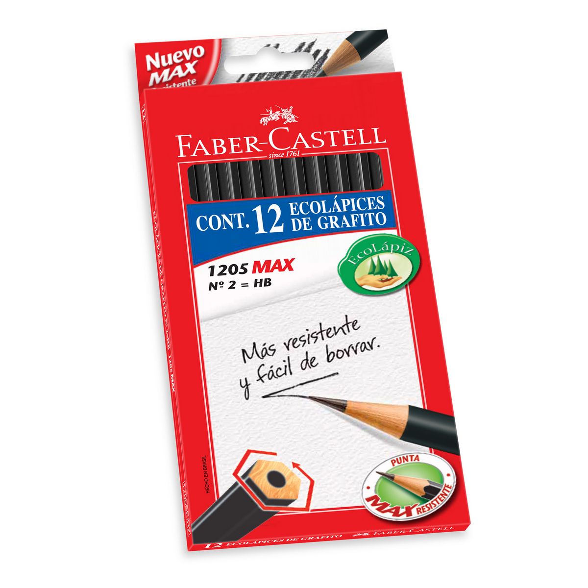 FABER-CASTELL - Lápiz Grafito Eco 1205 Faber-Castell x12 uds.