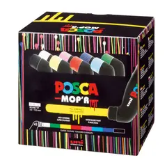 UNI POSCA - Set Marcadores POSCA Mop'r PC-22 8 Colores