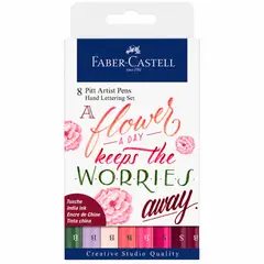 FABER-CASTELL - Marcador Lettering Tonos Rosas x8 uds.