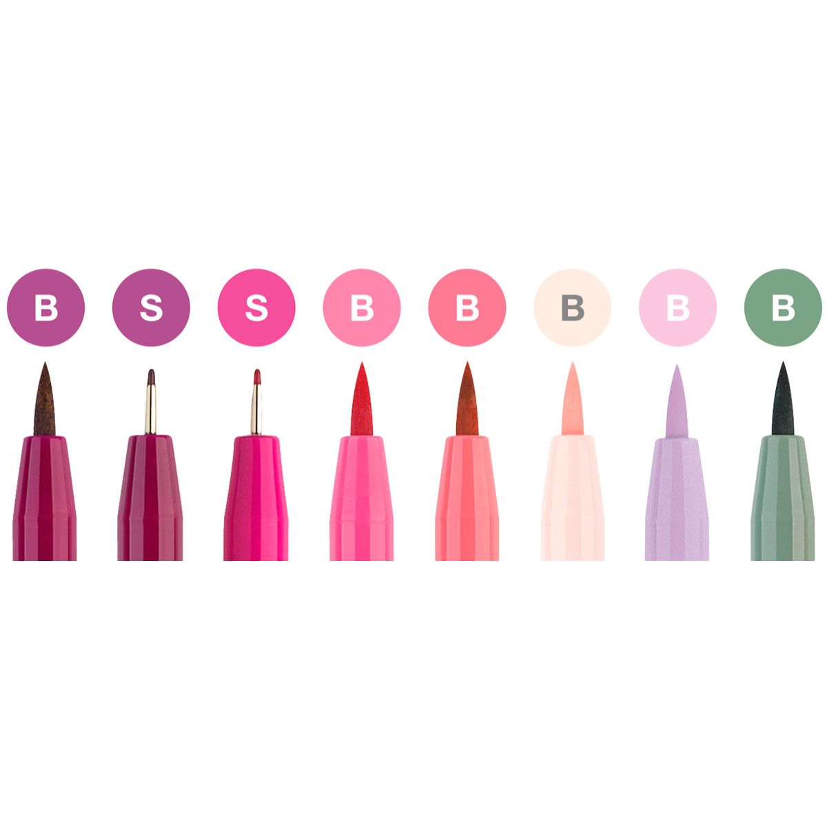 FABER-CASTELL - Marcador Lettering Tonos Rosas Faber-Castell x8 uds.