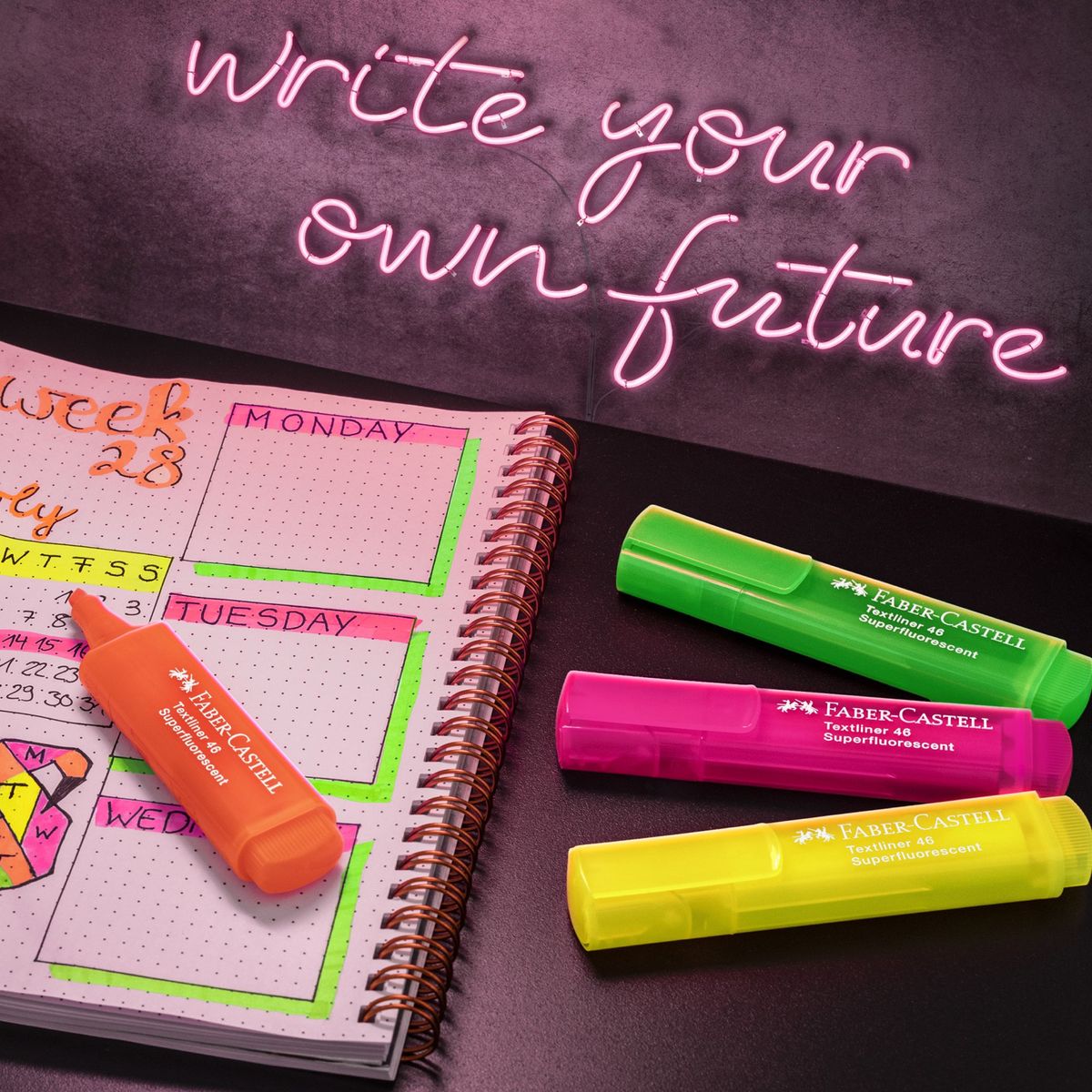 FABER-CASTELL - Destacador 46 Super Fluor Faber-Castell x8 Colores