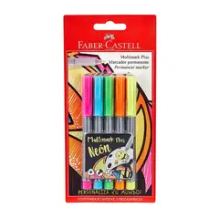 FABER-CASTELL - Marcadores Multimark Plus x5 Colores Neón