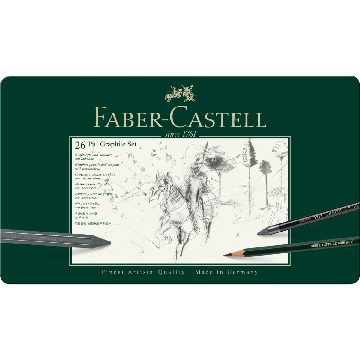 FABER-CASTELL - Lápiz Grafito Pitt Monochrome Faber-Castell x26 uds.