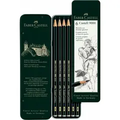 FABER-CASTELL - Lápiz Grafito Castell 9000 Set x6 uds.