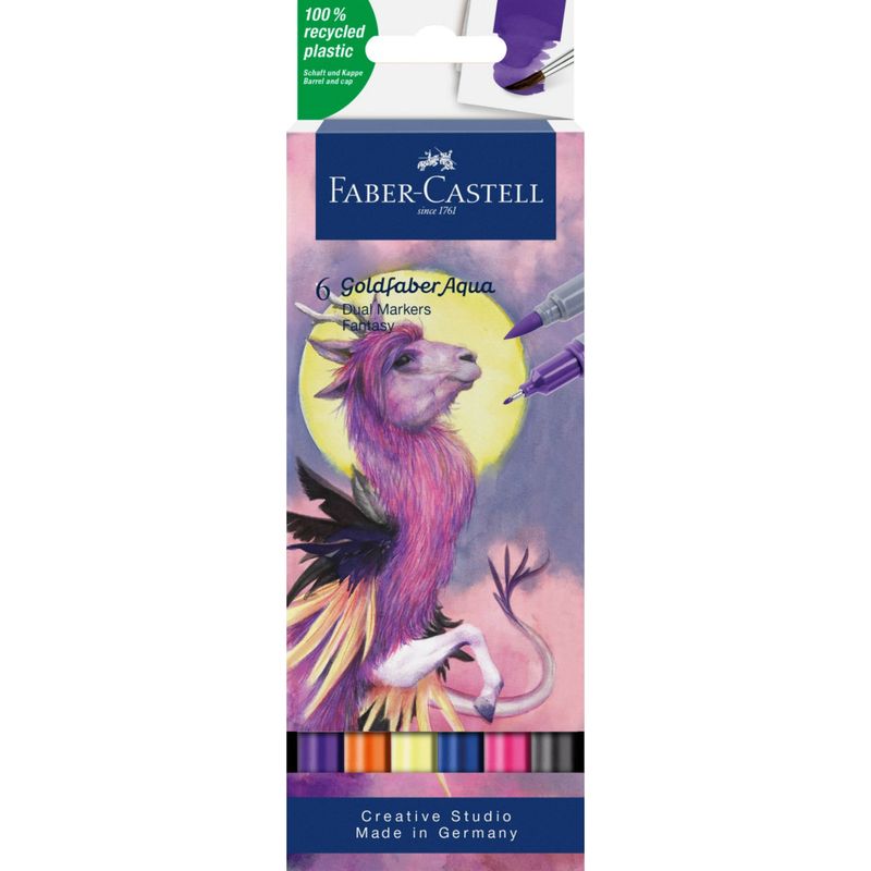 FABER-CASTELL - Marcador Dual Goldfaber Aqua Faber-Castell x6 Color Fantasia