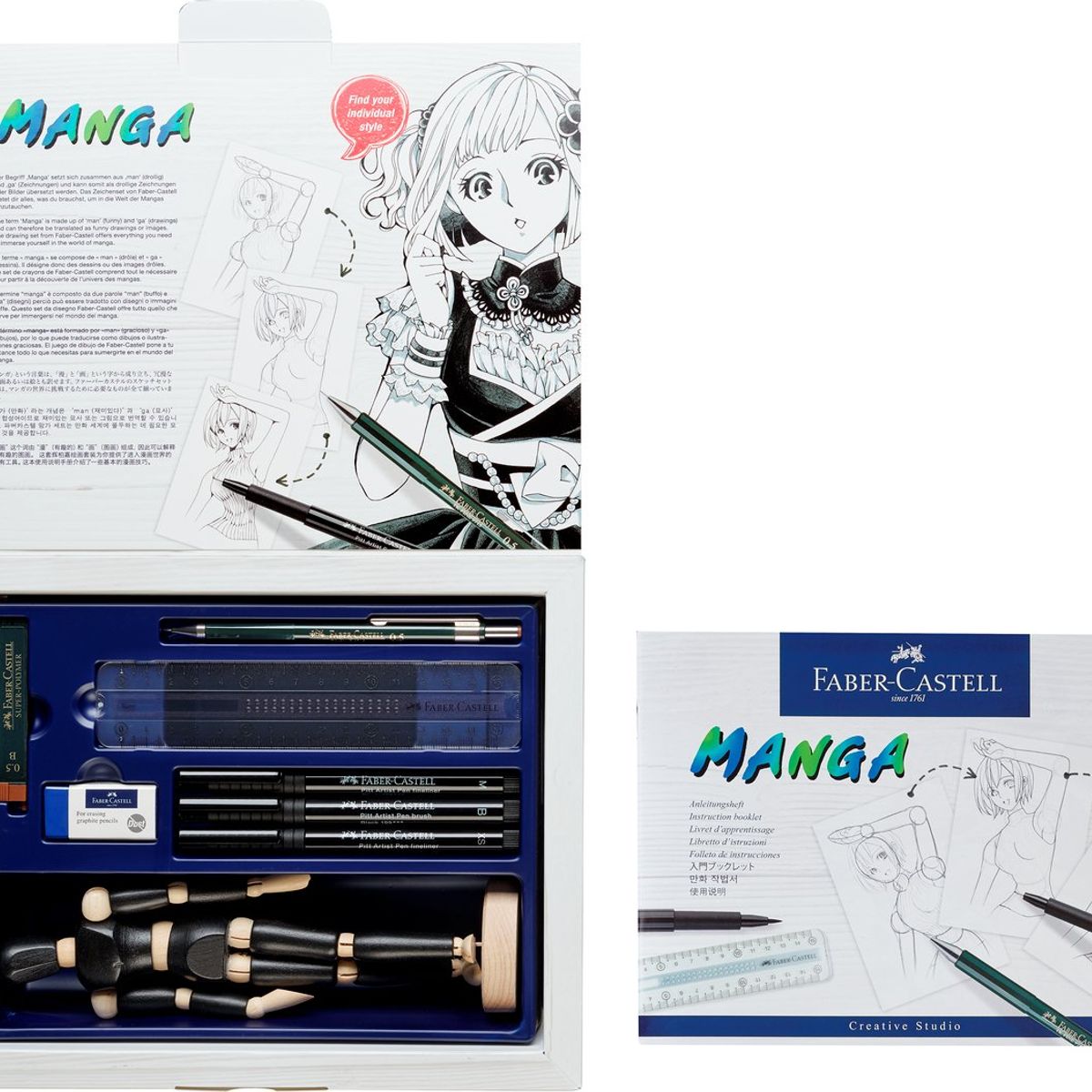 FABER-CASTELL - Lápices Tiralíneas Manga Starter Faber-Castell 8 Piezas