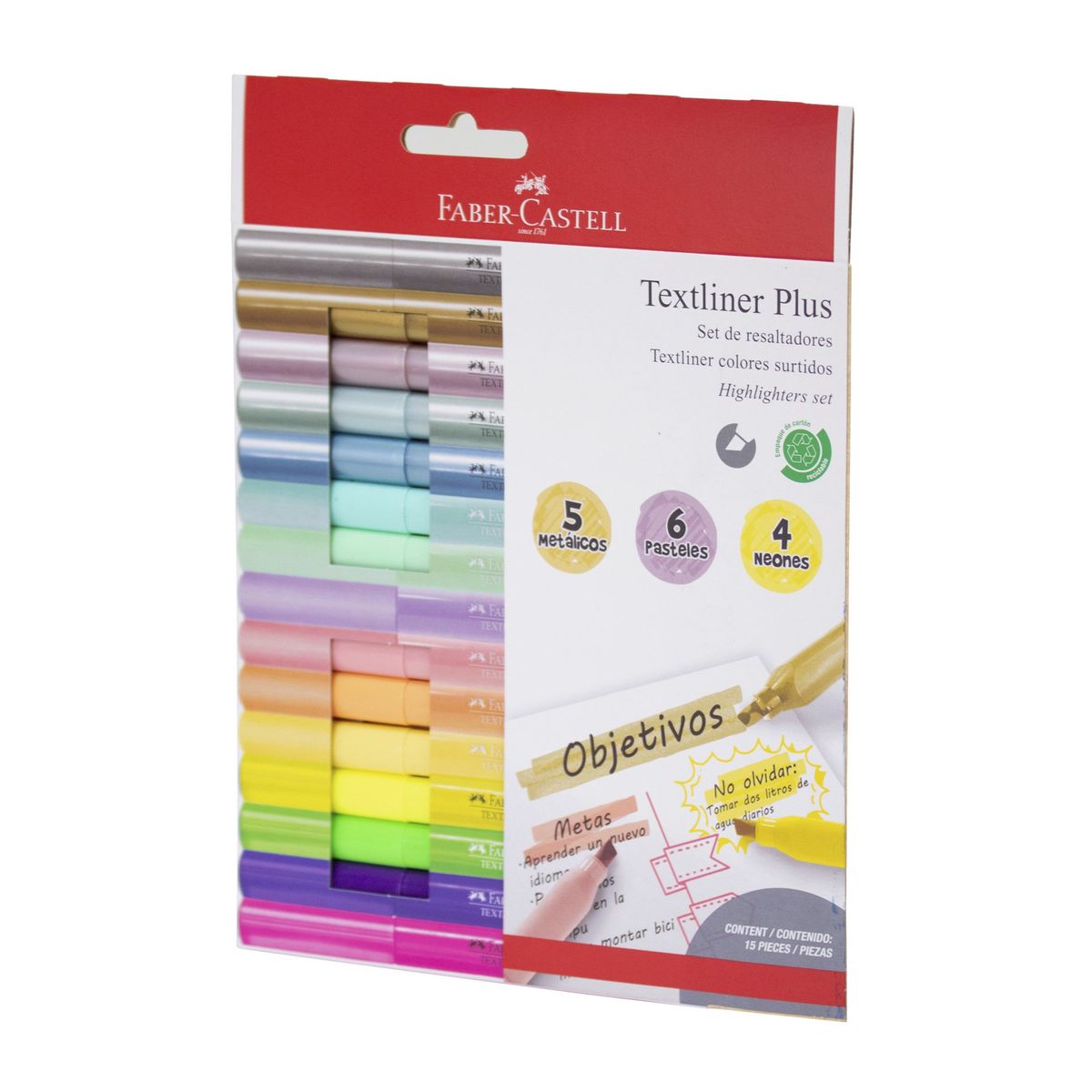 FABER-CASTELL - Destacador Textliner Plus Faber-Castell x15 Colores