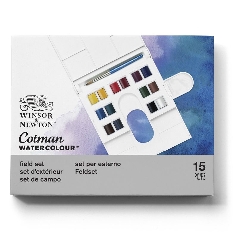 WINSOR AND NEWTON - Set de Acuarelas Cotman Winsor & Newton 14 Medias Pastillas