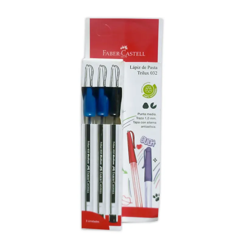 FABER-CASTELL - Bolígrafo Trilux 032 Faber-Castell M az x2 ng X3 BC