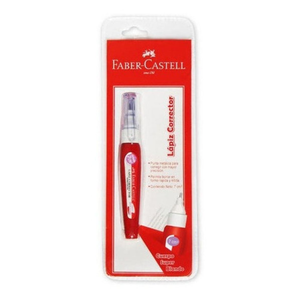 FABER-CASTELL - Lápiz Corrector Faber-Castell Triangular 8ml