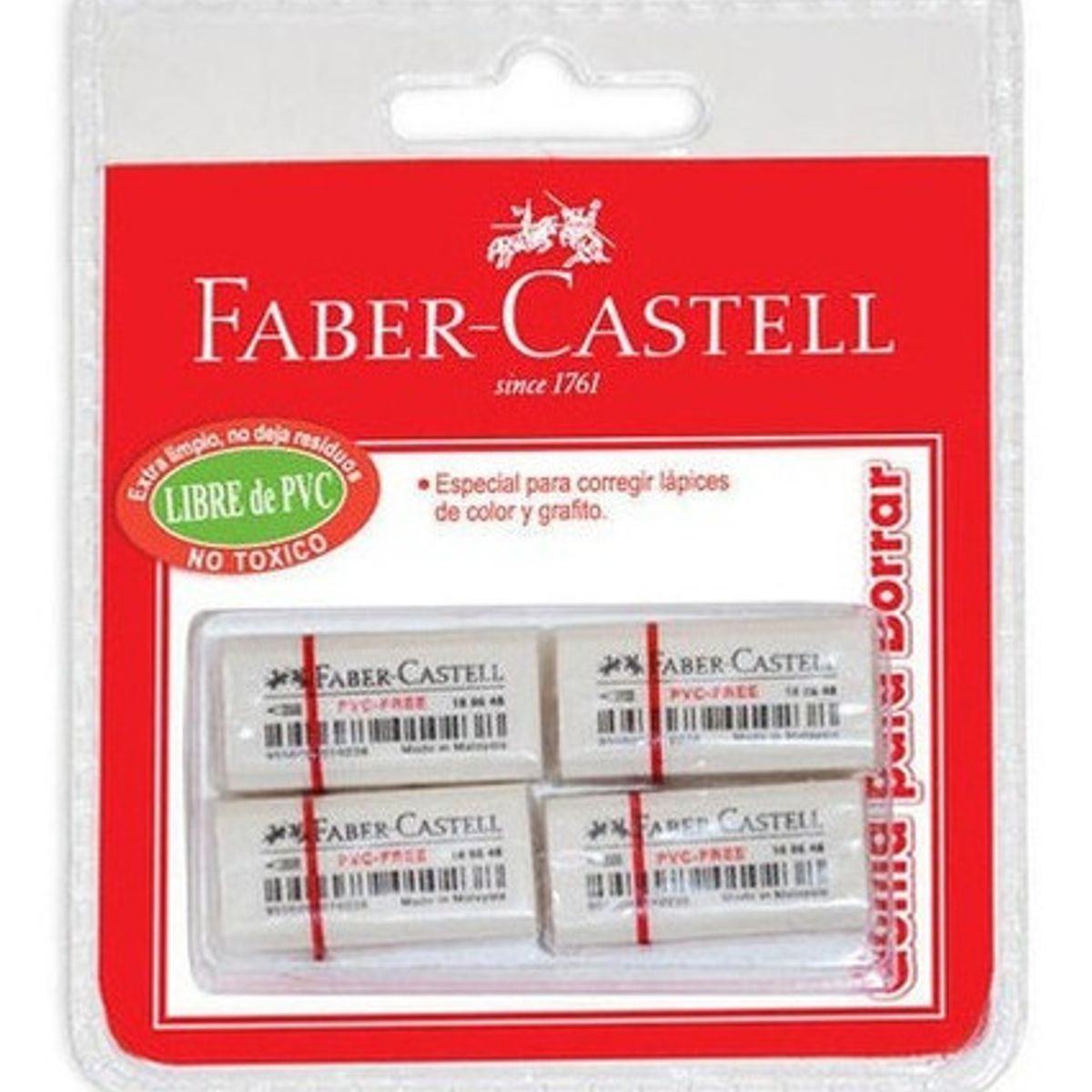 FABER-CASTELL - Gomas de Borrar Student Faber-Castell x4 uds.