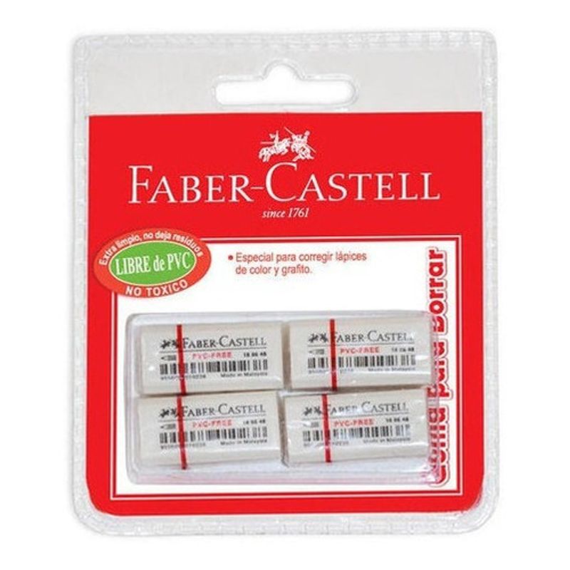 FABER-CASTELL - Gomas de Borrar Student Faber-Castell x4 uds.