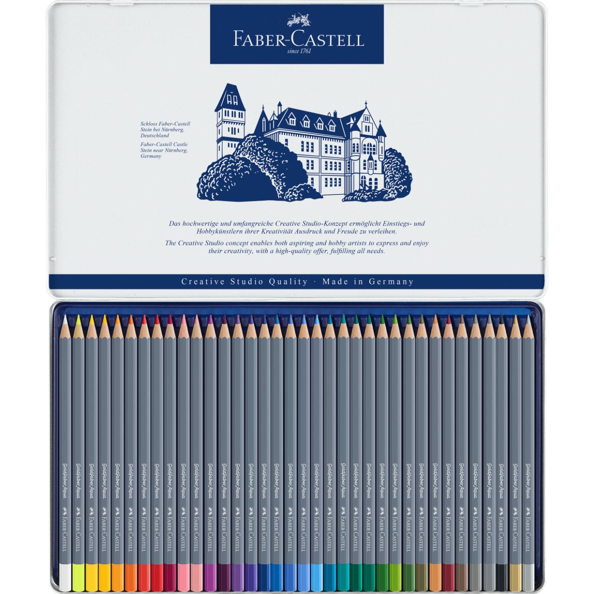 FABER-CASTELL - Lápiz Acuarelable Goldfaber Lata Faber-Castell x36 Colores