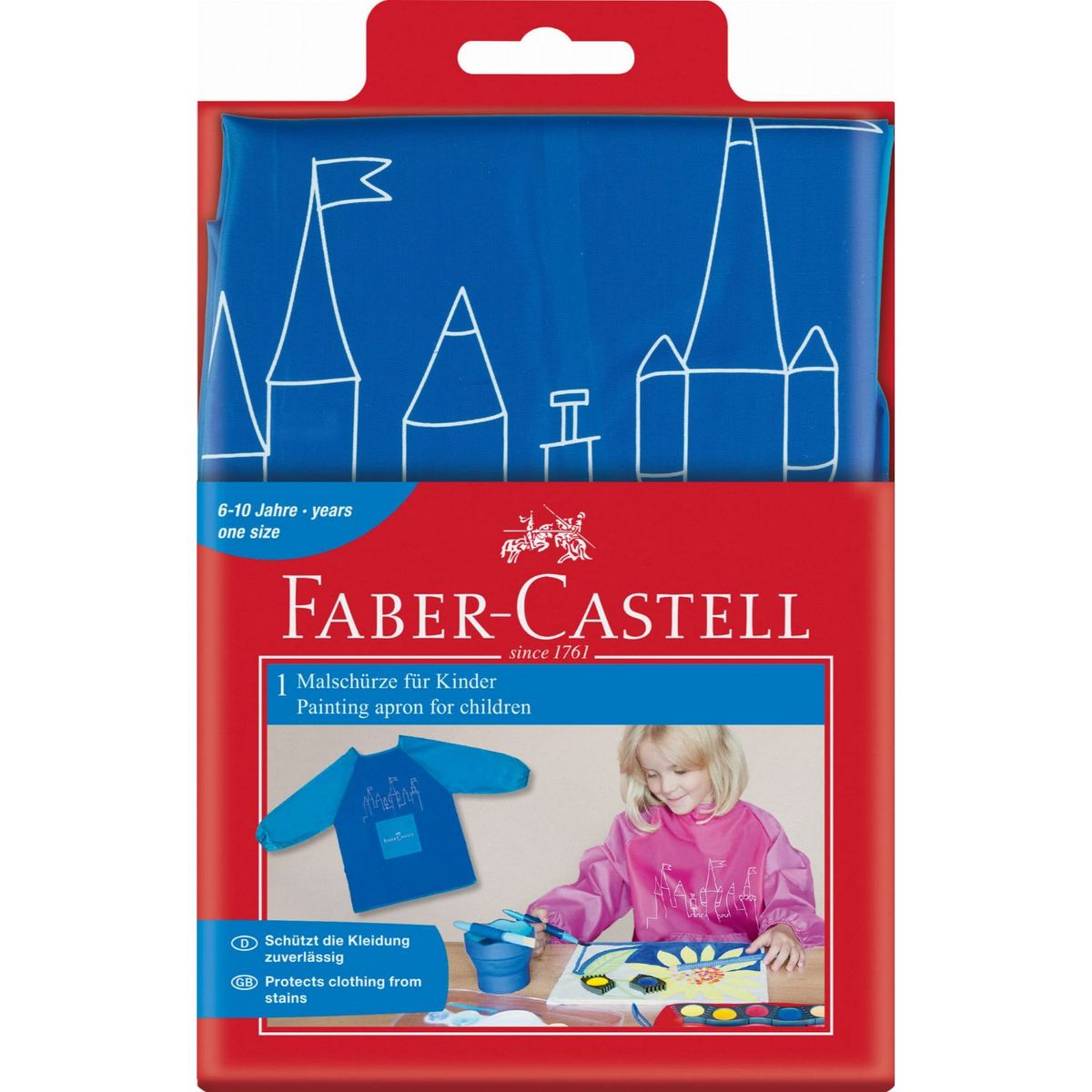 FABER-CASTELL - Delantal De Pintura Artística Faber-Castell Color Azul