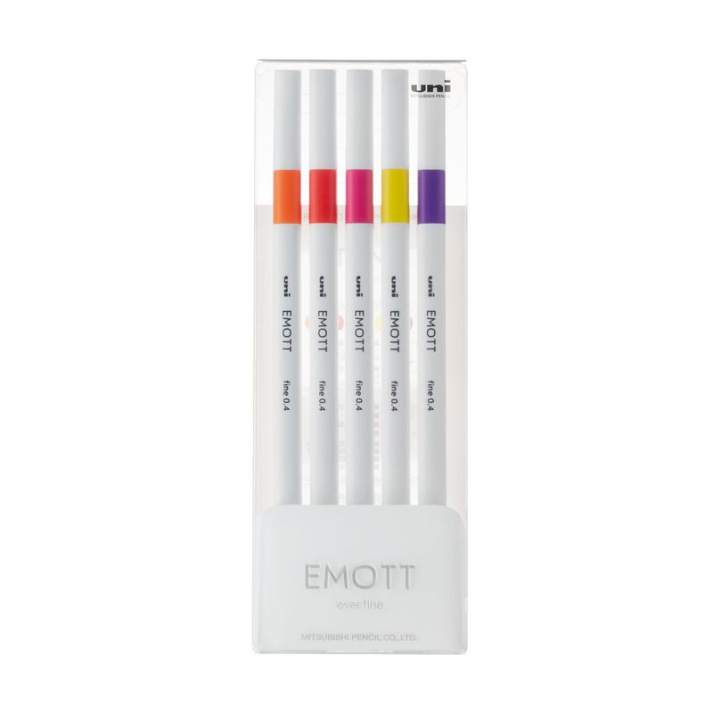 UNI BALL - Set Tiralíneas Uniball Emott PEM-SY N°2 x5 Colores